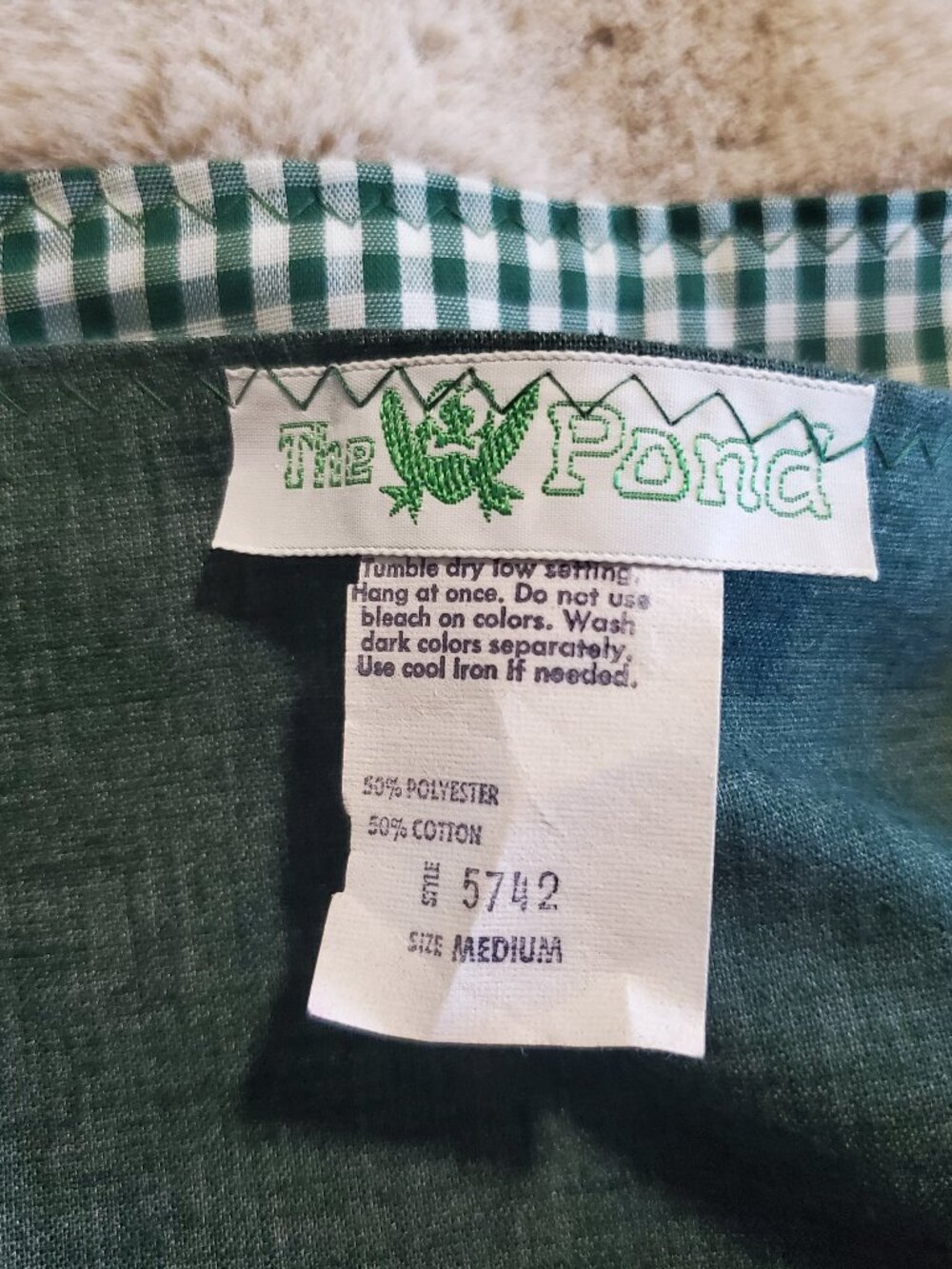 Vintage The Pond Reversible Wrap Skirt Cottagecore Gingham Folk Art Midi Skirt M - Picture 4 of 13